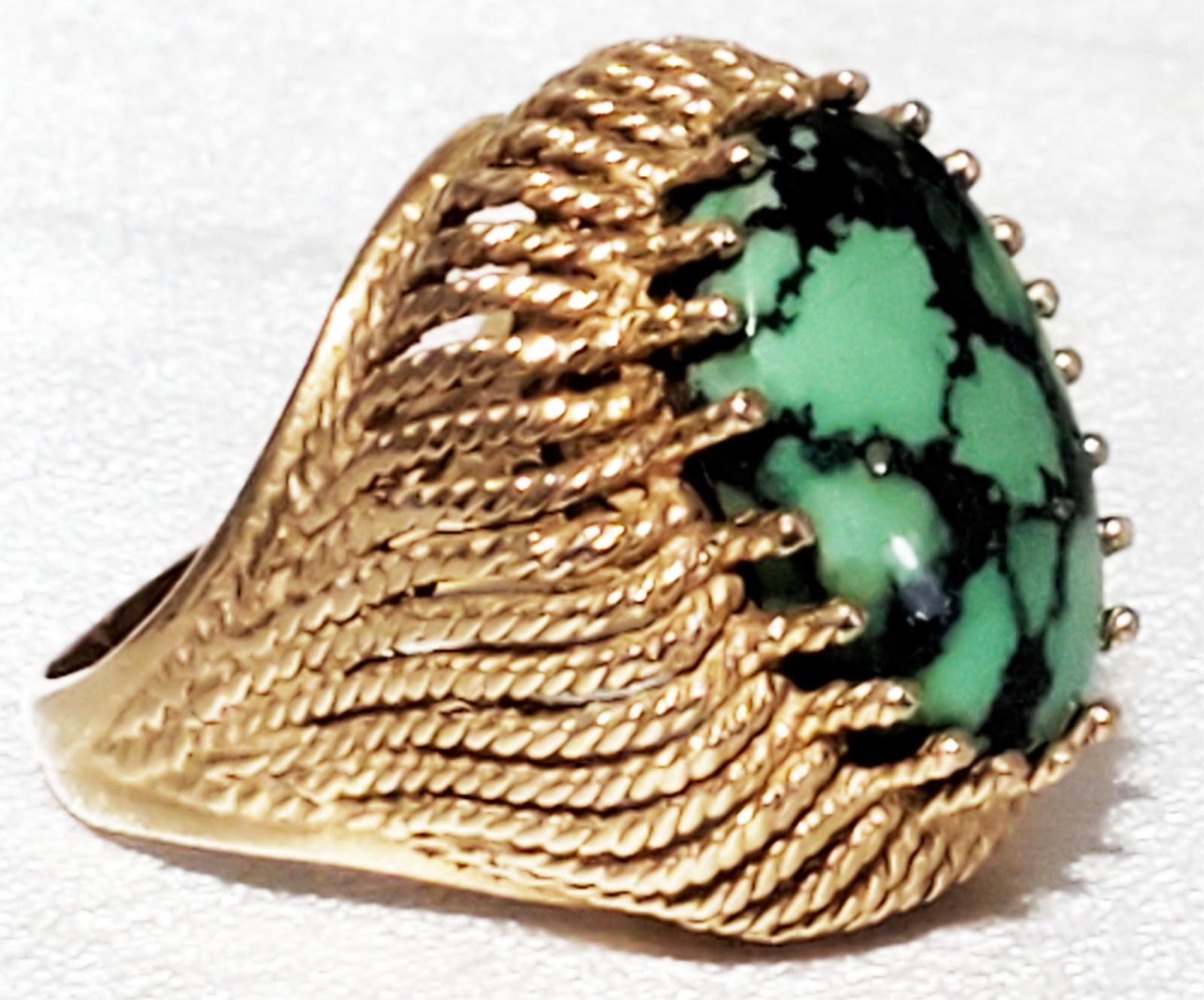 LADYS TURQUOISE 14KT RING - 2