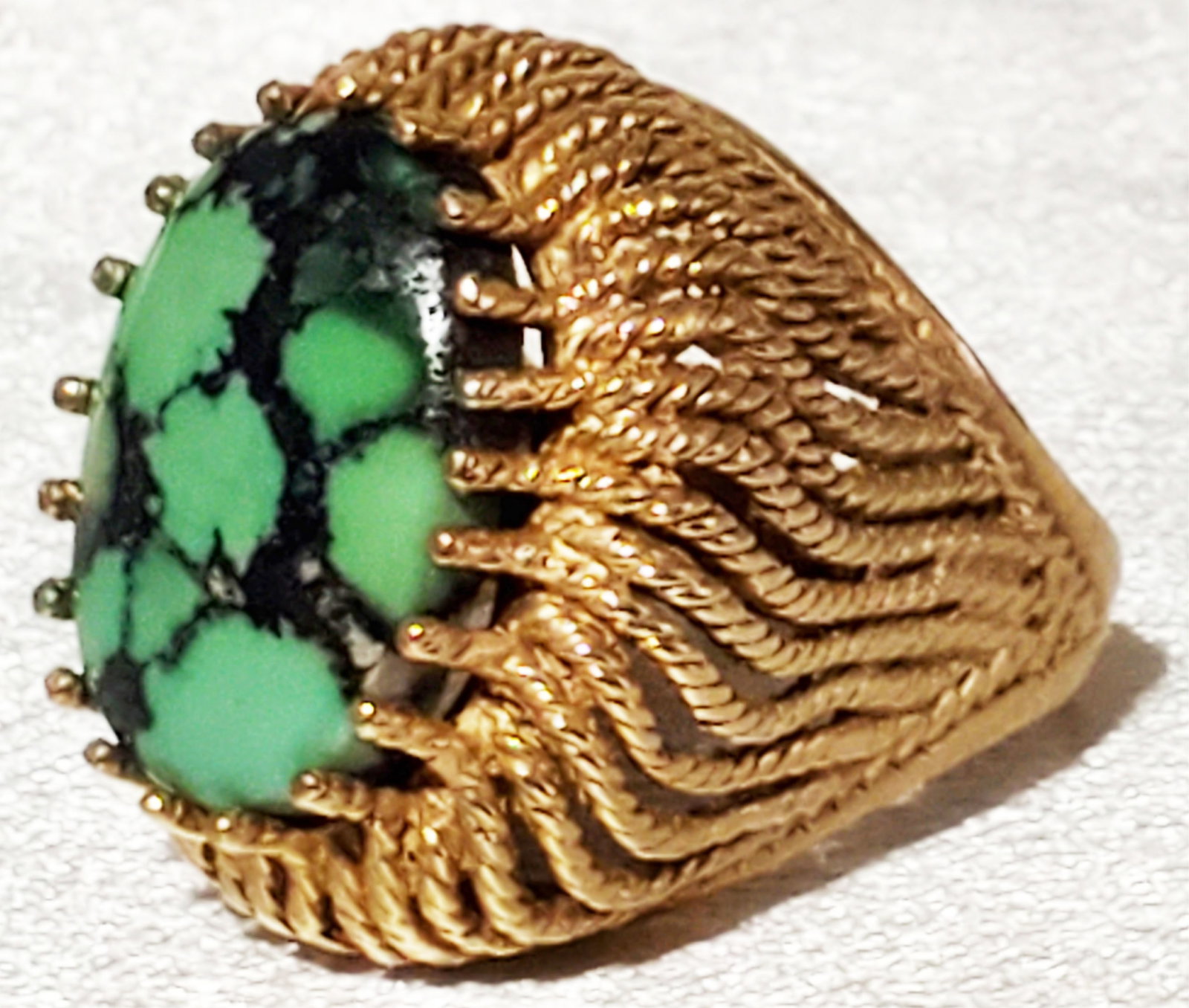 LADYS TURQUOISE 14KT RING - 3