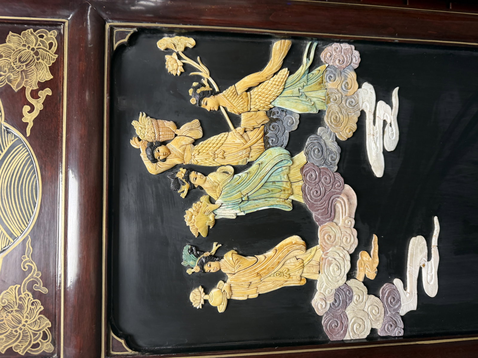 CHINESE SIX PANEL VINTAGE DRESSING SCREEN - 4