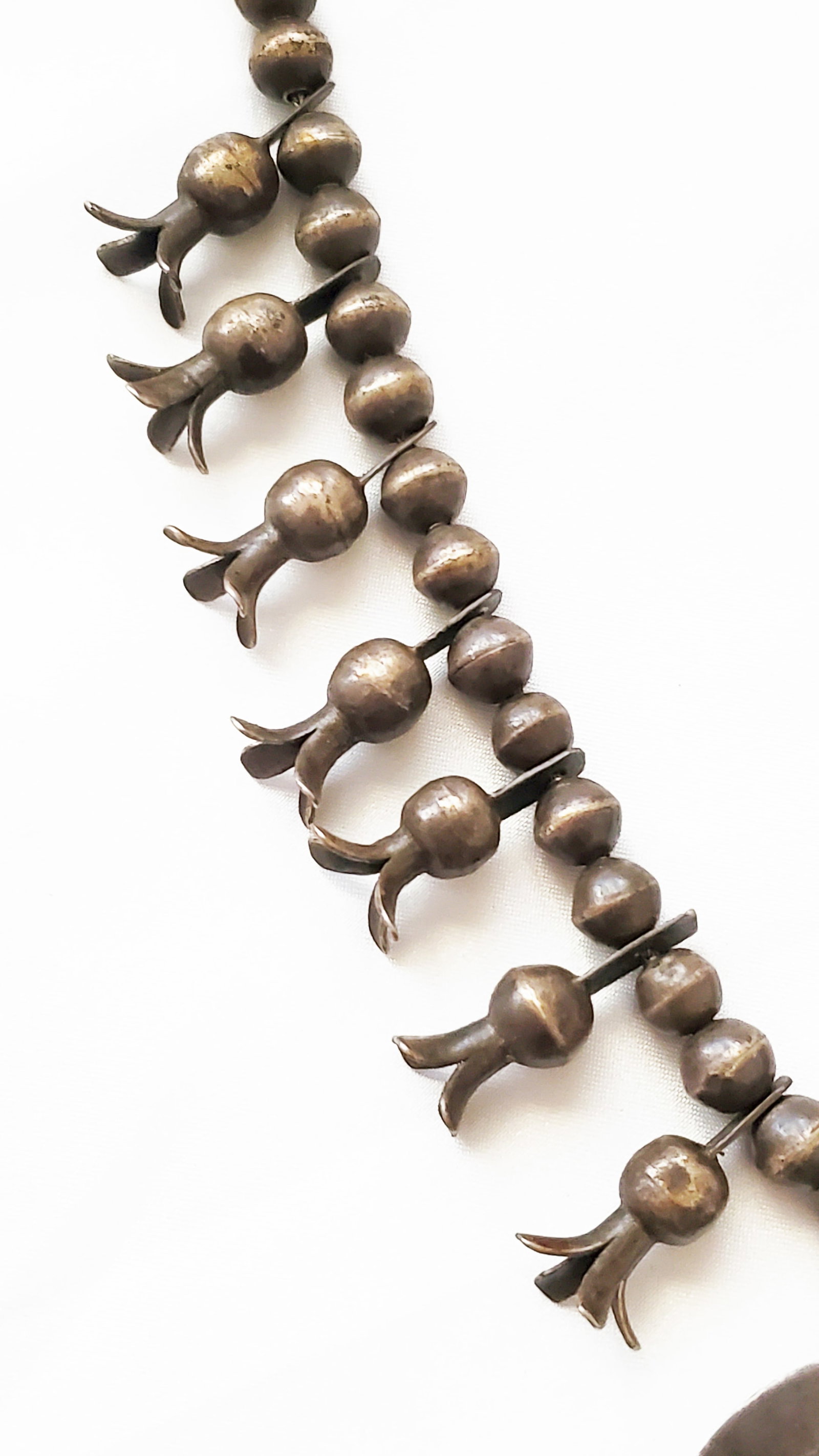 NATIVE AMERICAN BEADED SILVER NECKLACE - 2