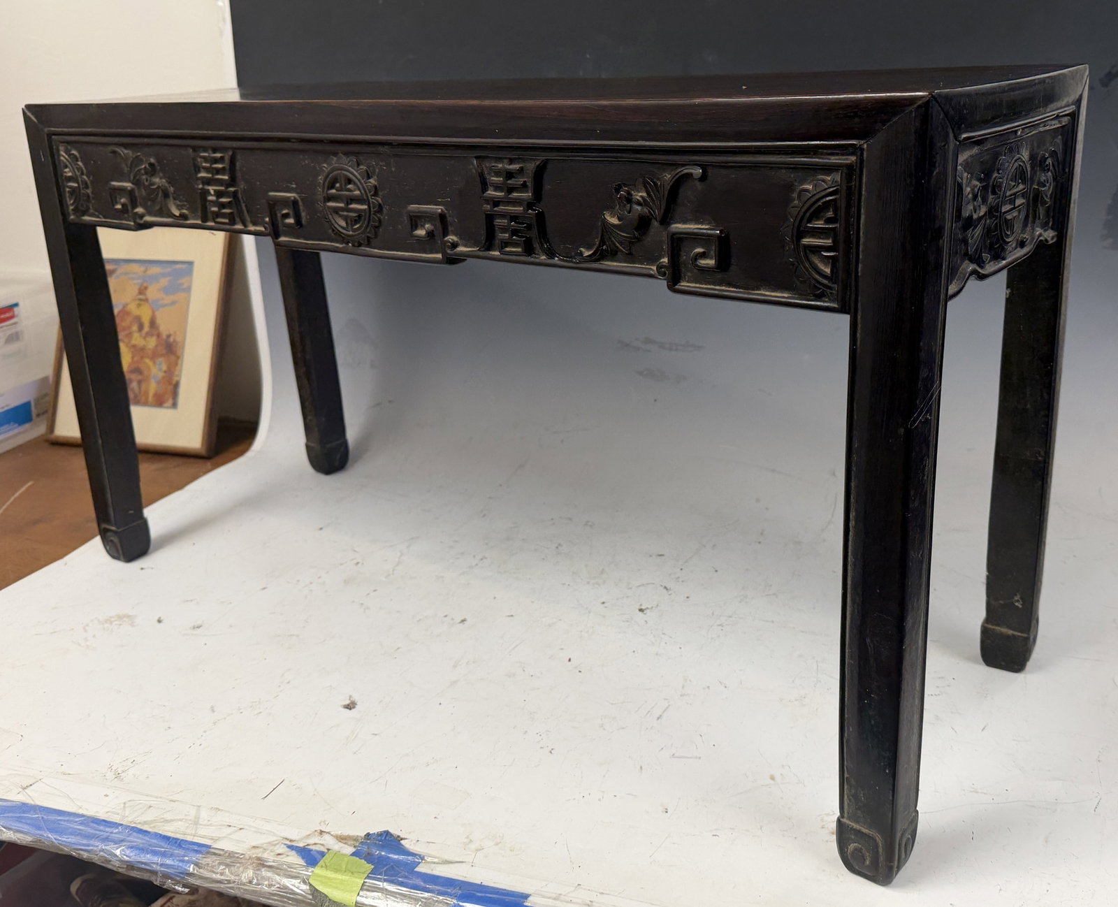 CHINESE 19TH C. CARVED ALTAR TABLE - 2