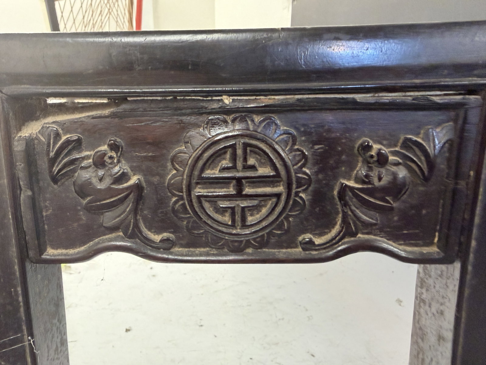 CHINESE 19TH C. CARVED ALTAR TABLE - 4