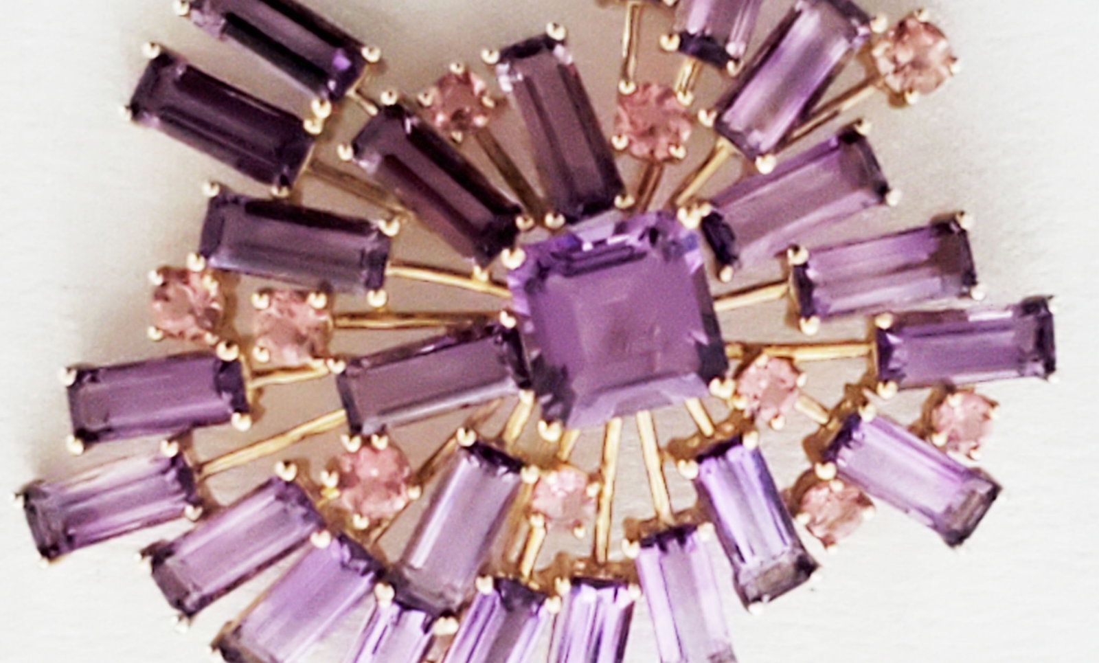 LADYS 14KT AMETHYST CUSTOM DESIGNED PIN - 4
