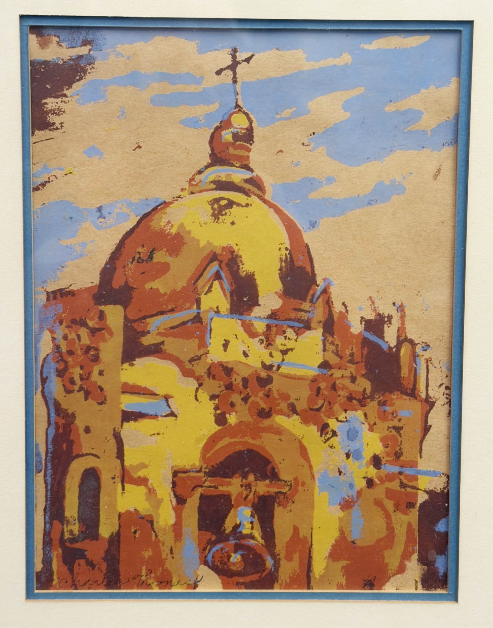 CARMEL MISSION FRAMED SERIGRAPH - 3