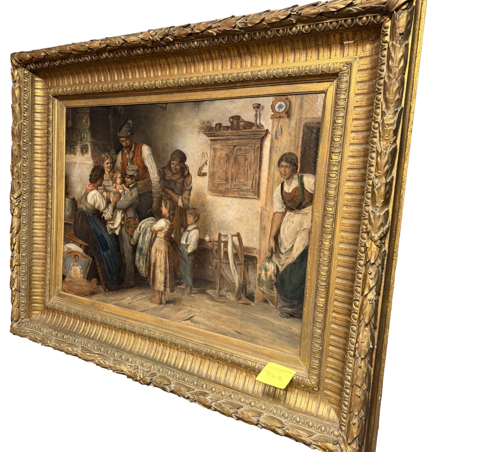 AUSTRIAN 19TH C. INTERIOR OIL ON CANVAS - 10