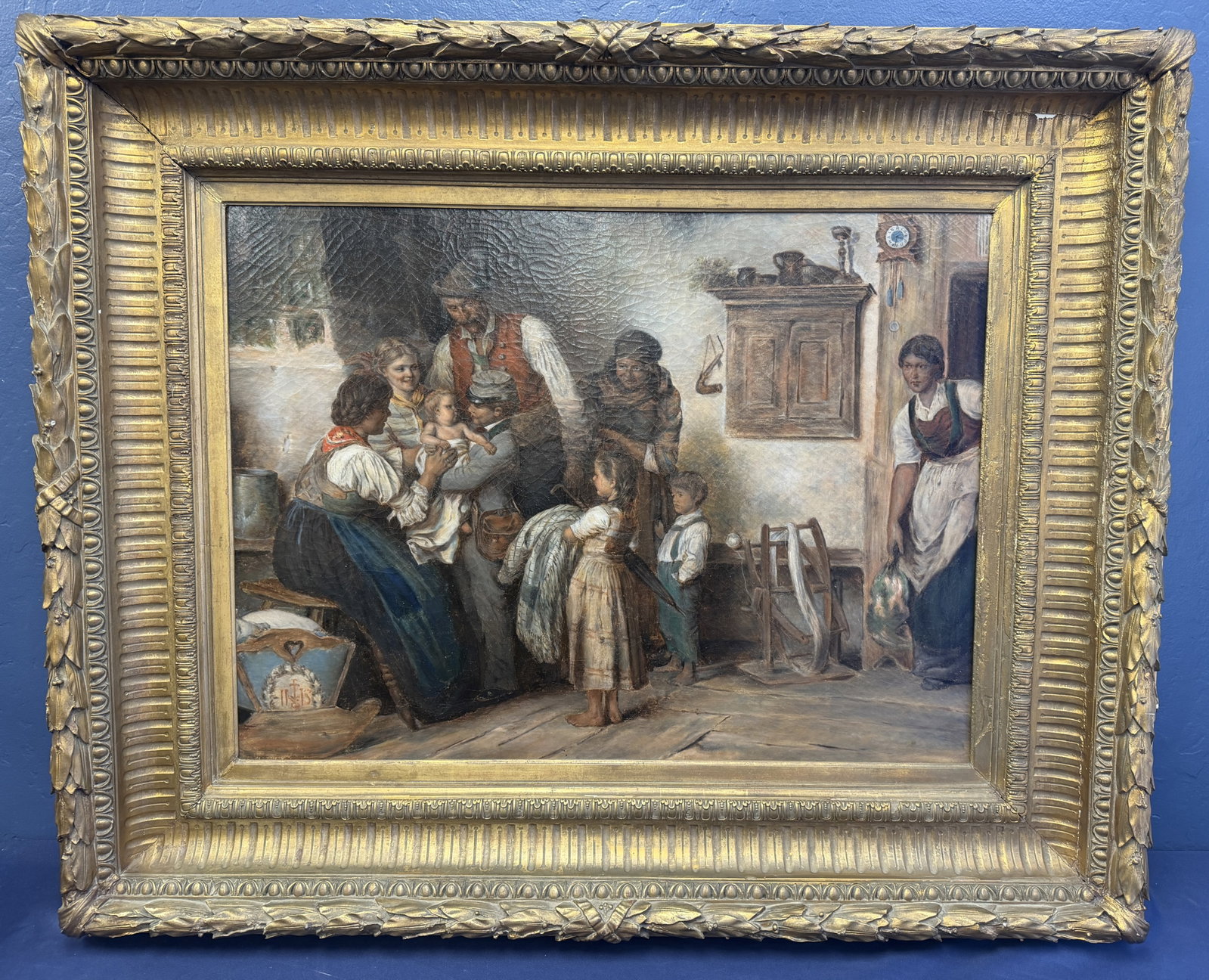 AUSTRIAN 19TH C. INTERIOR OIL ON CANVAS - 2