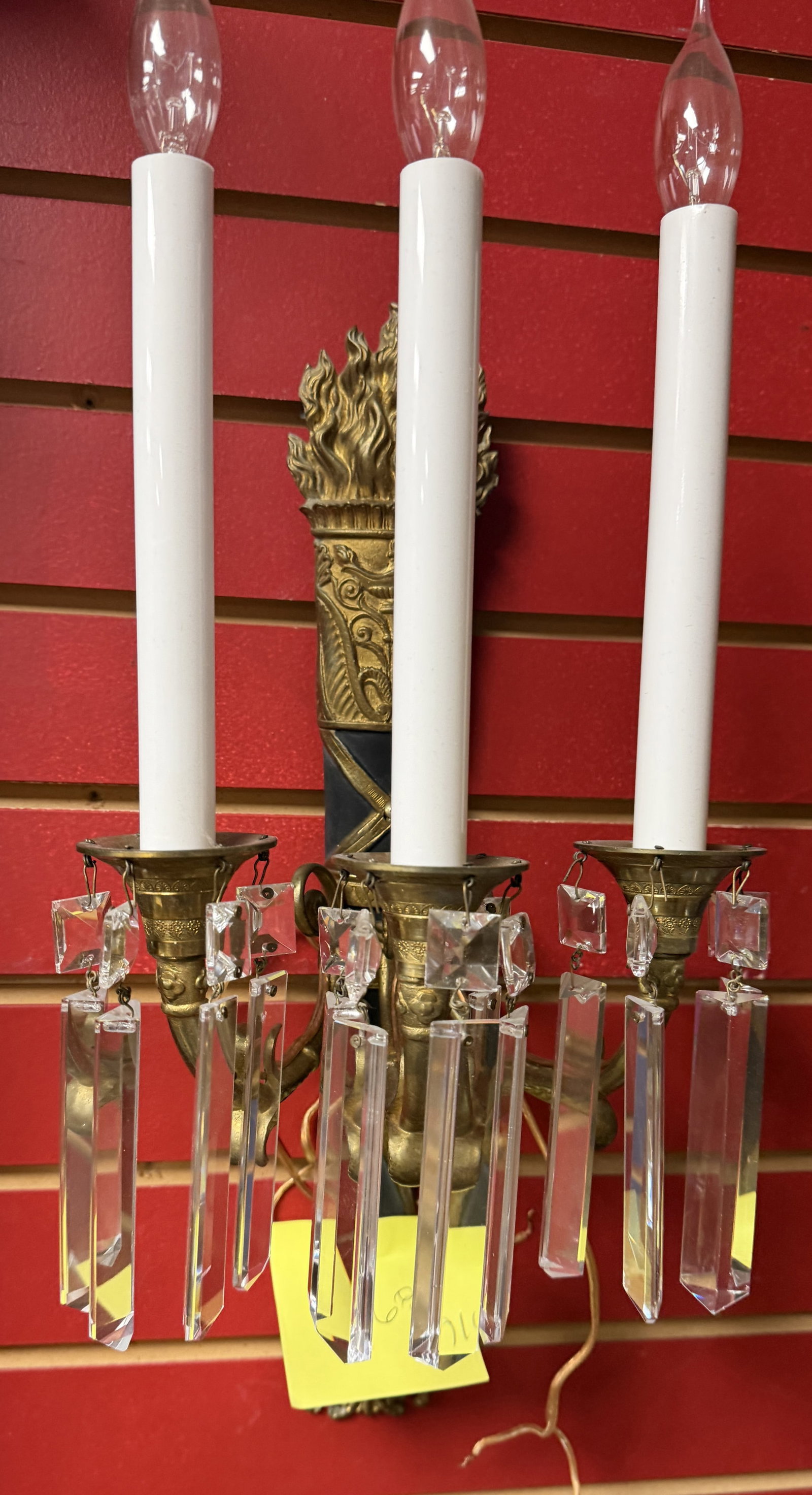 FRENCH EMPIRE STYLE THREE LIGHT WALL SCONCE - 4