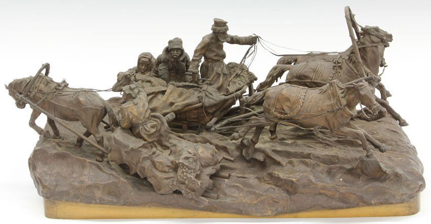 VASILI GRACHEV (1831-1905) RUSSIAN BRONZE Foundary: C.F: VASILI GRACHEV (1831-1905) RUSSIAN BRONZE Foundary: C.F. Woerdfel Length- 19"