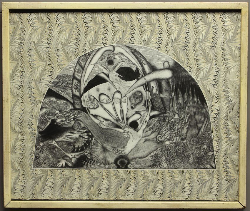 ROBERT P. GORDY, ORIGINAL DRAWING- 1968: Overall framed- 22" x 26"