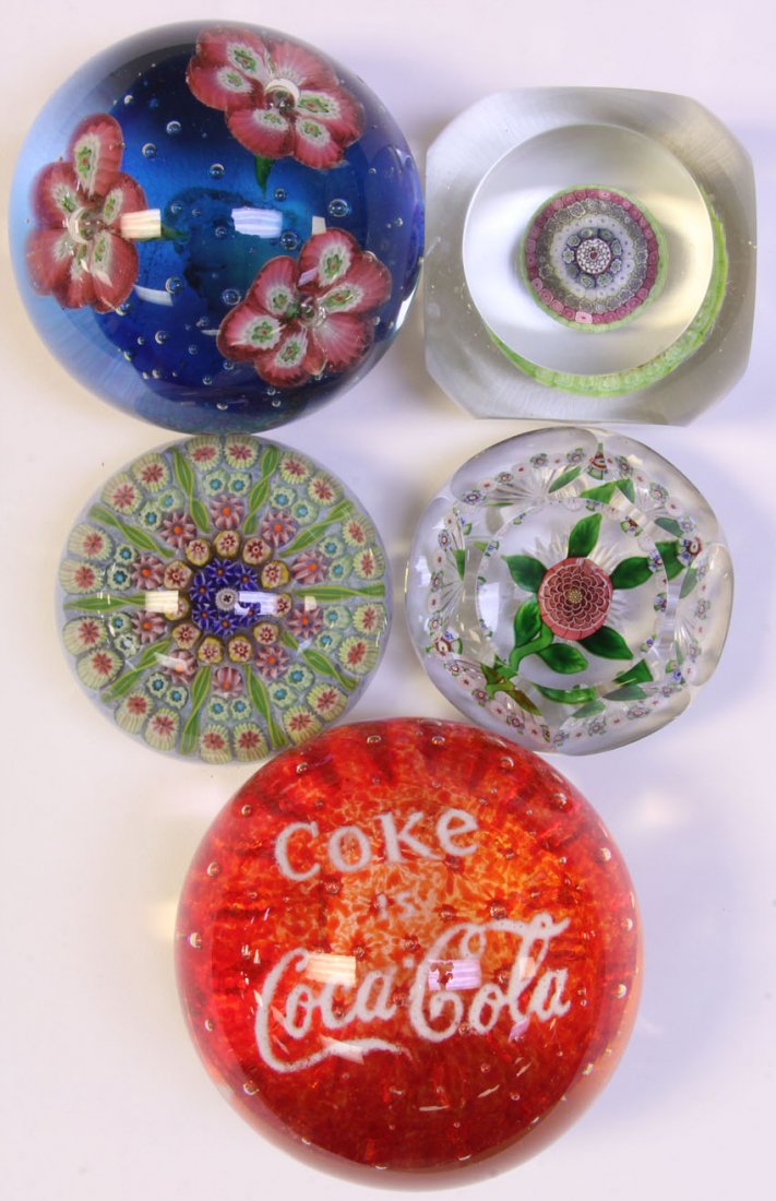 LOT OF (5) VINTAGE PAPERWEIGHTS