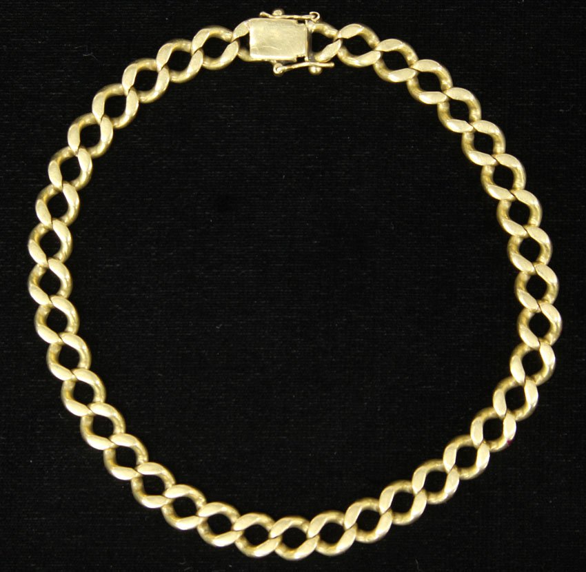 MAN'S 18KT BRACELET: Weight- 36.4 grams