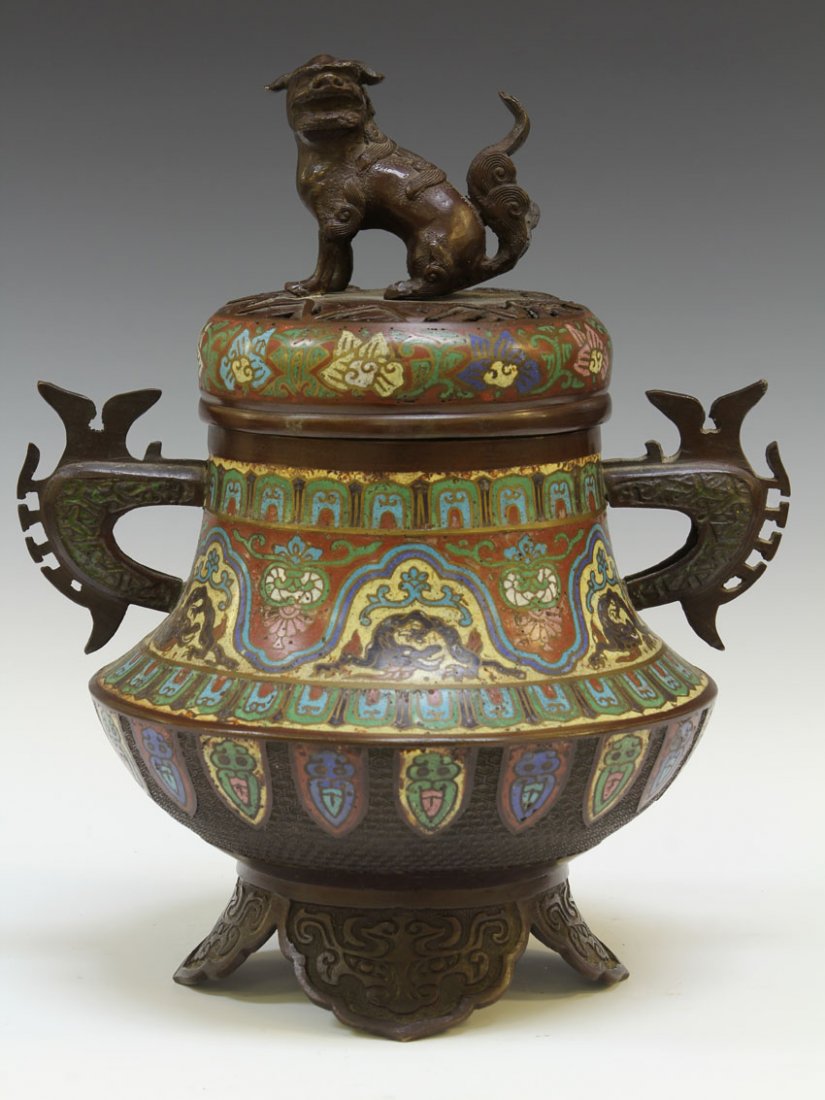 VINTAGE JAPANESE CLOISONNE INCENSE BURNER