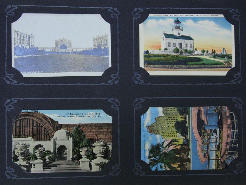 VINTAGE POSTCARD ALBUM: Over (220) Postcards