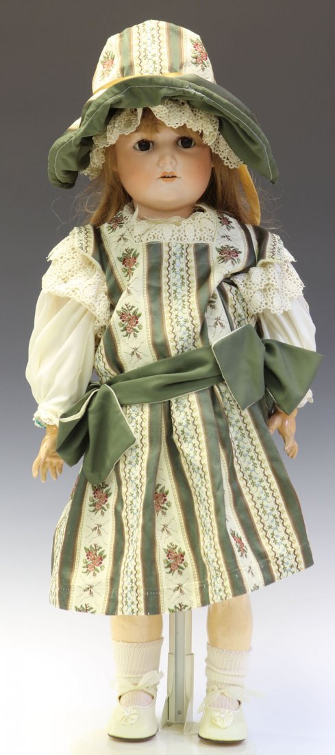 BERGMAN VINTAGE DOLL: BERGMAN VINTAGE DOLL Length- 30 1/4" Condition: restoration on fingers, hairline crack near top of head