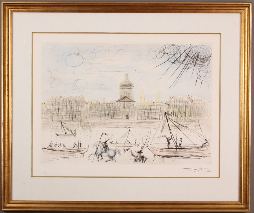SALVADOR DALI, SIGNED LITHOGRAPH: Sight- 20" x 25"