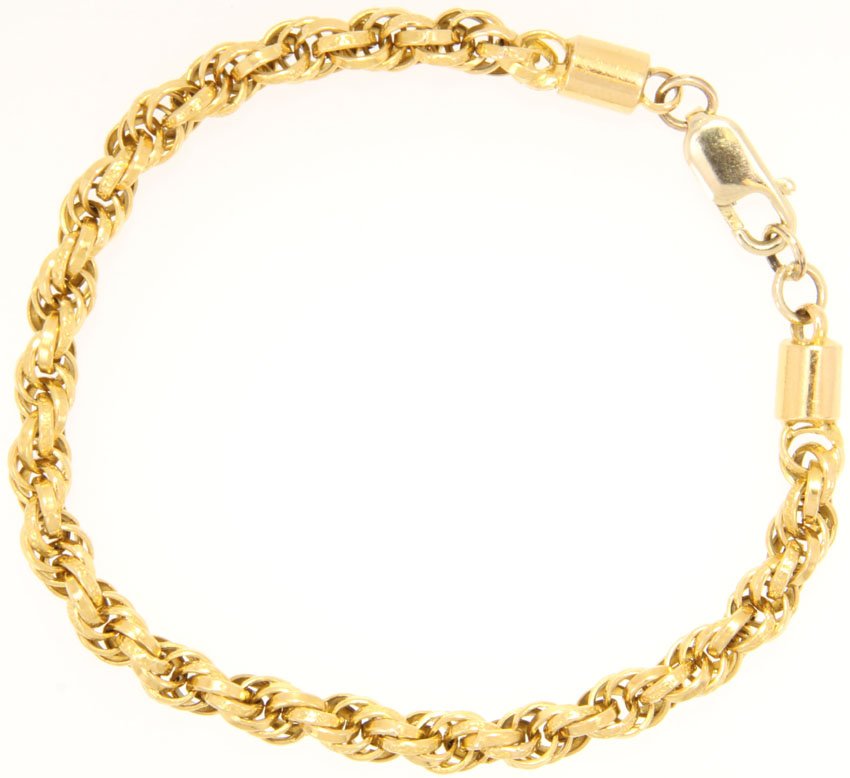 18KT GOLD BRACELET: Weight- 22.8 grams