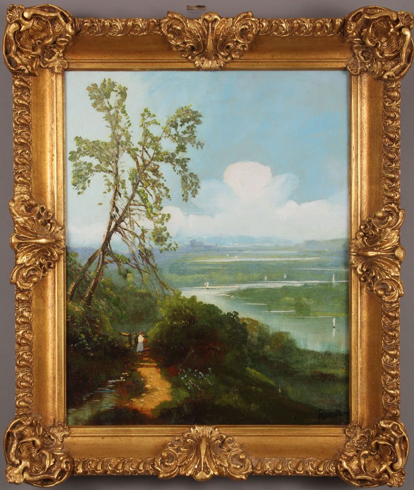 RUSSIAN LANDSCAPE, OIL ON CANVAS: Sight- 15 1/2" x 19 1/2"