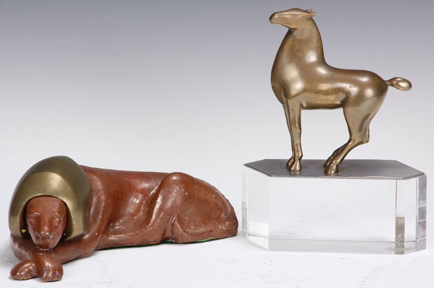 LOT OF (2) LOET VANDERVEEN SCULPTURES: Length- 6", 8 3/4"