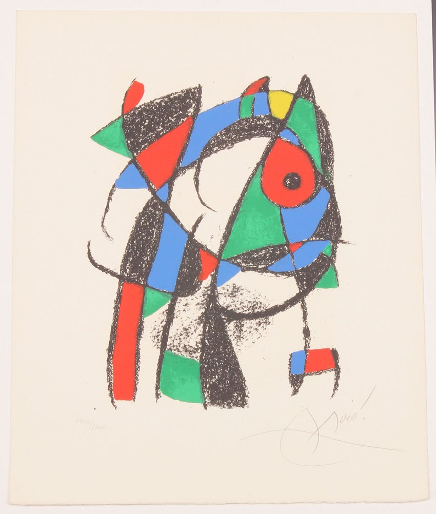 JOAN MIRO LITHOGRAPH: pencil signed and numbered Sight- 14 1/2' 17 1/2"