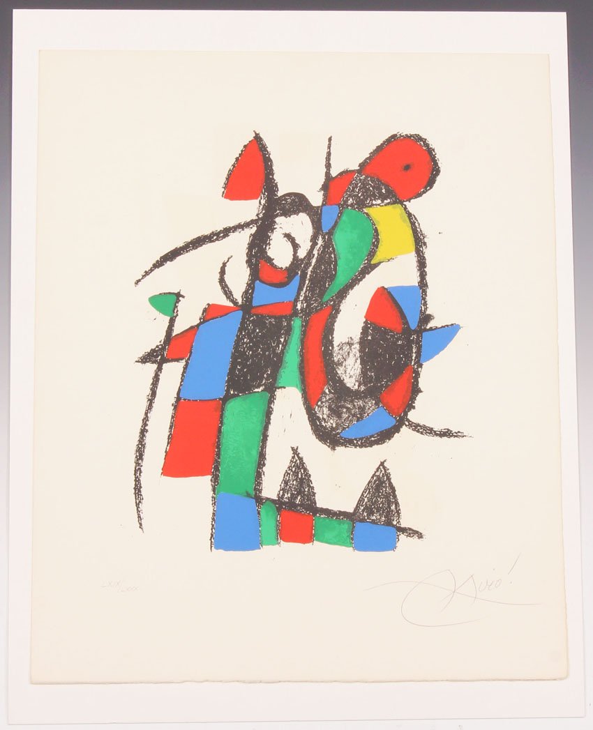 JOAN MIRO LITHOGRAPH: pencil signed and numbered Sight- 14 1/2" x 17 1/2"