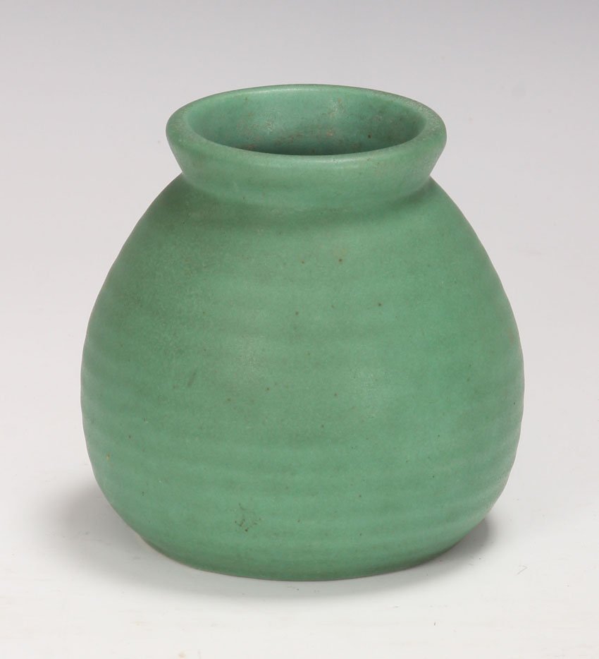 TECO DOUBLE SIGNED VASE: Height- 4 1/4"