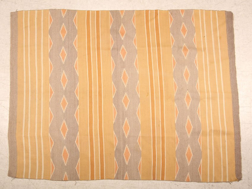 NAVAJO WOVEN BLANKET: Overall- 57 1/2" x 77"