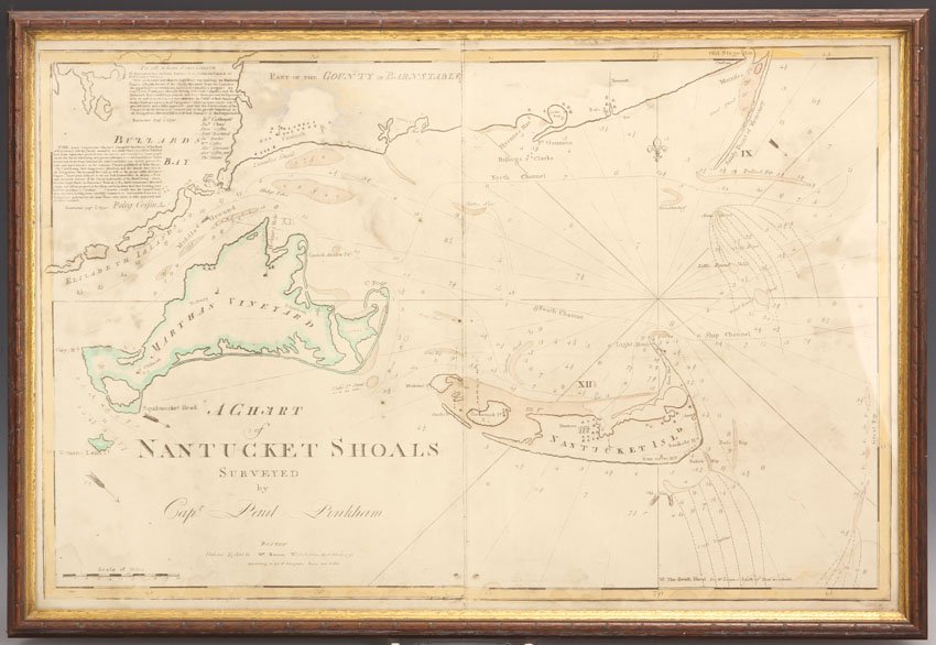 VINTAGE MAP- CHART OF NANTUCKET SHOALS: dated 1966 Overall- 21" x 30"