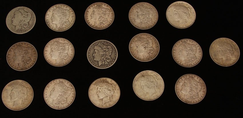 LOT OF (16) LIBERTY AMERICAN SILVER DOLLARS: various years Weight- 13.6 troy oz