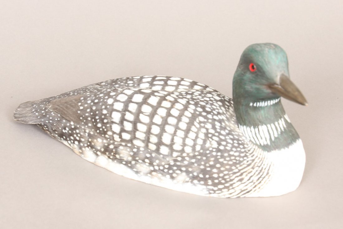 MATT BYERLY PAINTED DECOY, 1990: Length- 13"