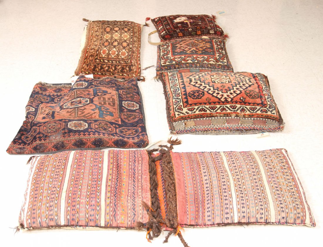 LOT OF (6) EARLY TRIBAL PILLOWS: late 19th/early 20th century