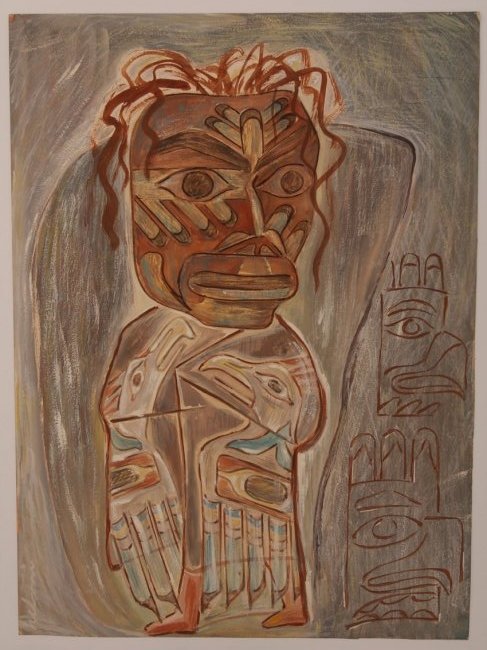 HELMI JUVONEN (1903-1985), GOUACHE ON PAPER: Sight- 11" x 14 1/2"