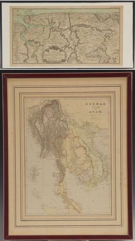 LOT OF (2) ANTIQUE MAPS: â€¦