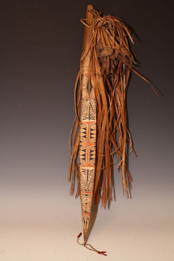 VINTAGE OCEANIC PAINTED DANCE WAND: Length- 28 1/2"