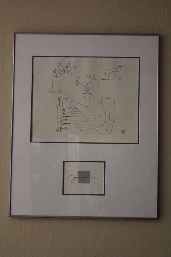 JOHN LENNON, FRAMED LITHOGRAPH: Overall- 28 1/2" x 36"