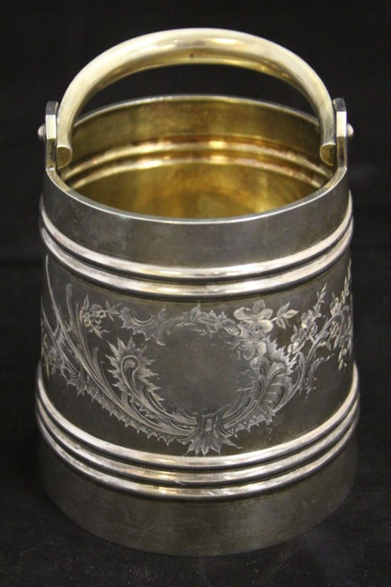 RUSSIAN SILVER CAVIAR BUCKET: Height- 8 1/2" Weight- 18.9 troy oz.
