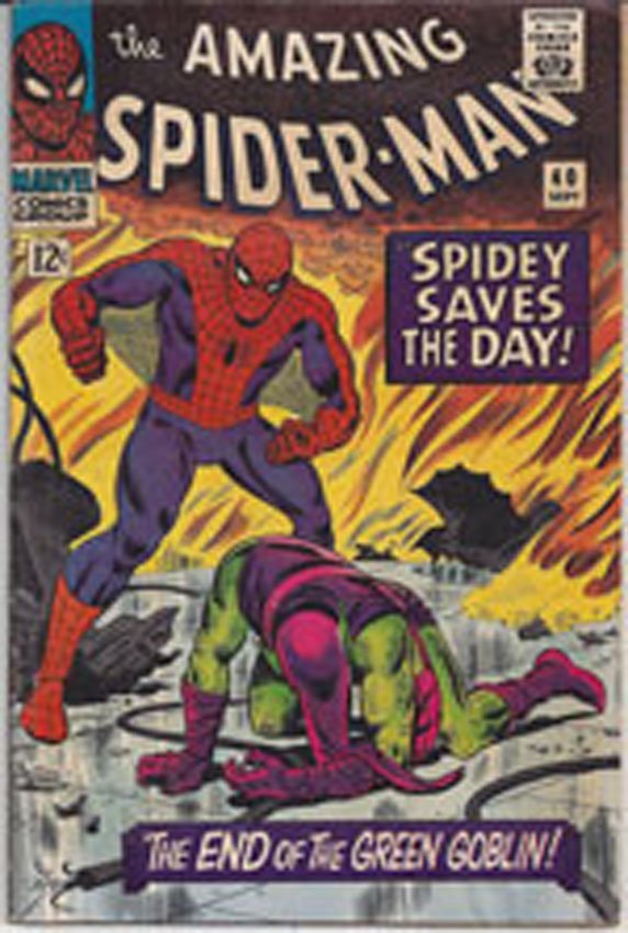 VINTAGE SPIDER-MAN COMIC BOOK: The End of the Green Goblin, copyright 1966