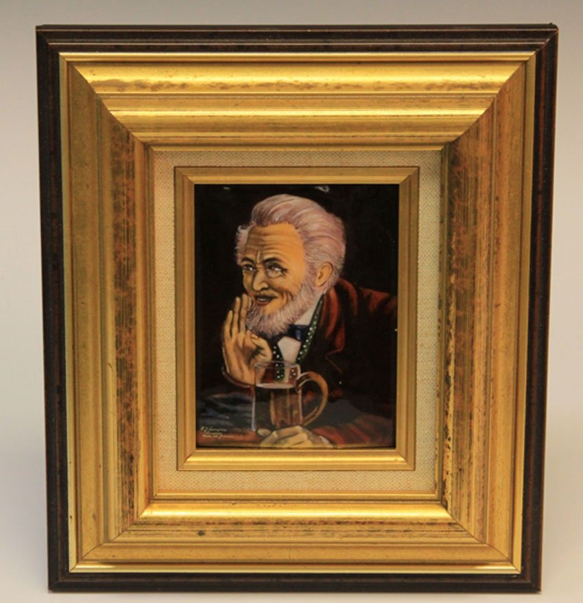 LIMOGES ENAMELED PLAQUE: Overall- 8 1/4" x 9 1/2"