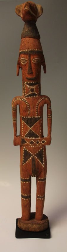 ADMIRALTY ISLANDS FEMALE CEREMONIAL FIGURE: Provenance- Collected in the late 19th century by the Knappert Family Ex. Jochen Krueger, Hamburg Ex. Steven G. Alpert, Dallas, TX. Height of carving- 37"