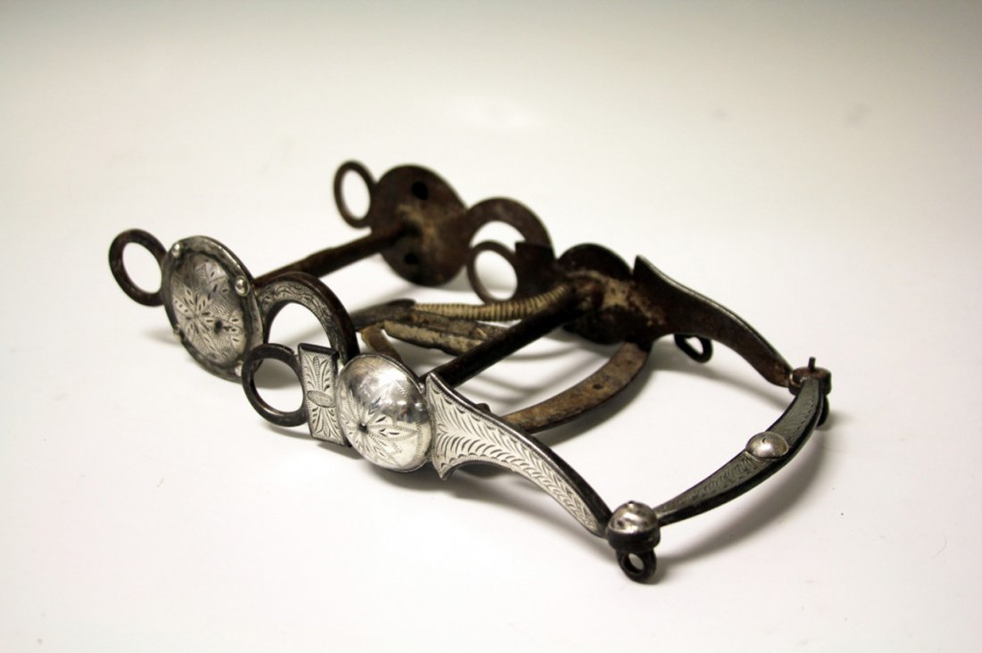 LOT OF (2) WESTERN BRIDLE BITS: â€¦