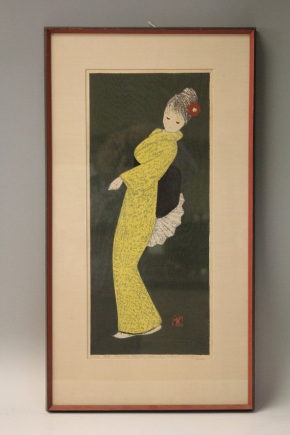 LOT OF (2) MID-20TH CENTURY JAPANESE PRINTS: Pencil signed Overall- 21 1/2" x 26" - 16 1/2" x 30"