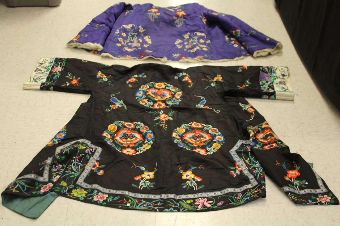LOT OF (2) VINTAGE CHINESE ROBES: Note- some condition issues