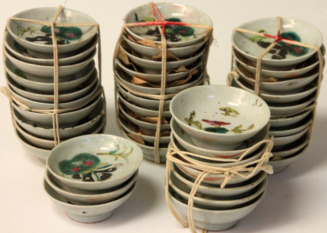LOT OF (40) CHINESE PORCELAIN WINE CUPS: Provenance- The Sutton Collection 19th century Diameter- 3"