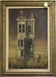 RACKSTRAW DOWNES, (AMERICAN,B. 1939): Sight- 23" x 35" Overvall- 32 1/2" x 45"