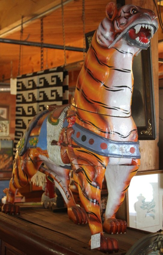 VINTAGE CAROUSEL FIGURE OF TIGER (1 of 2)