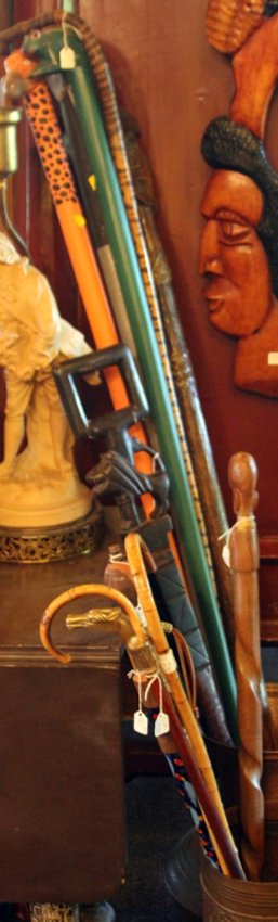 LOT OF (11) VINTAGE CARVED CANES (1 of 1)