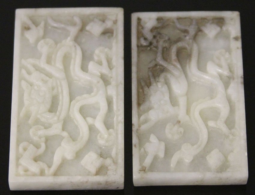 LOT OF (2) JADE CARVINGS (1 of 1)