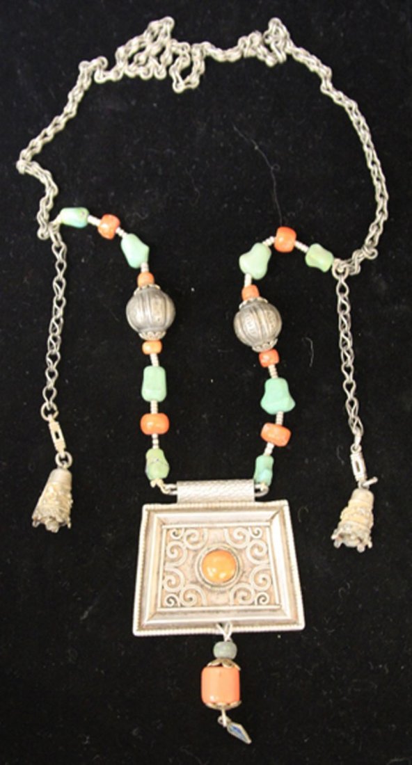 QING DYNASTY SILVER COURT NECKLACE (1 of 2)
