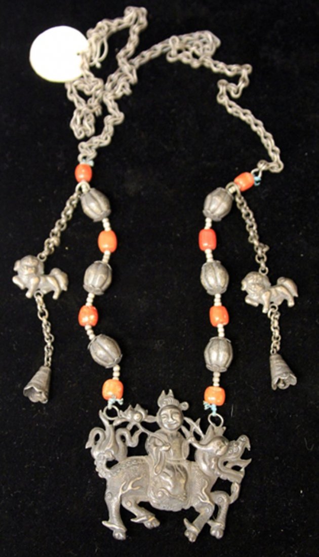 QING DYNASTY SILVER COURT NECKLACE (1 of 1)