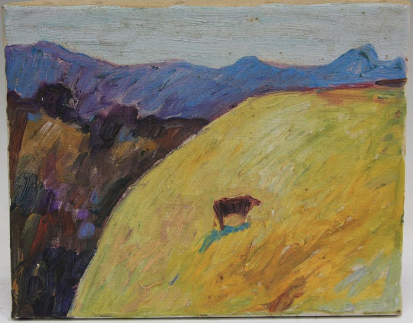 LUNDY SIEGRIEST, OIL ON CANVAS: Overall- 8" x 10"