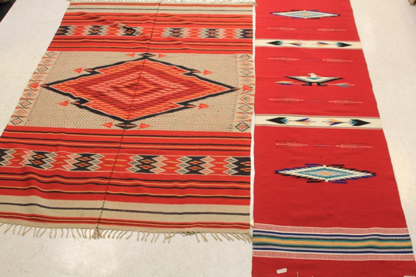 LOT OF (2) BLANKETS, MEXICAN AND CHIMAYO (1 of 3)